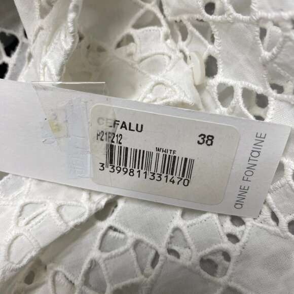 NEW ANNE FOUNTAINE  Cefalu Eyelet Embroidered Shirt White Size 4-6 (EU 38) - Picture 14 of 14
